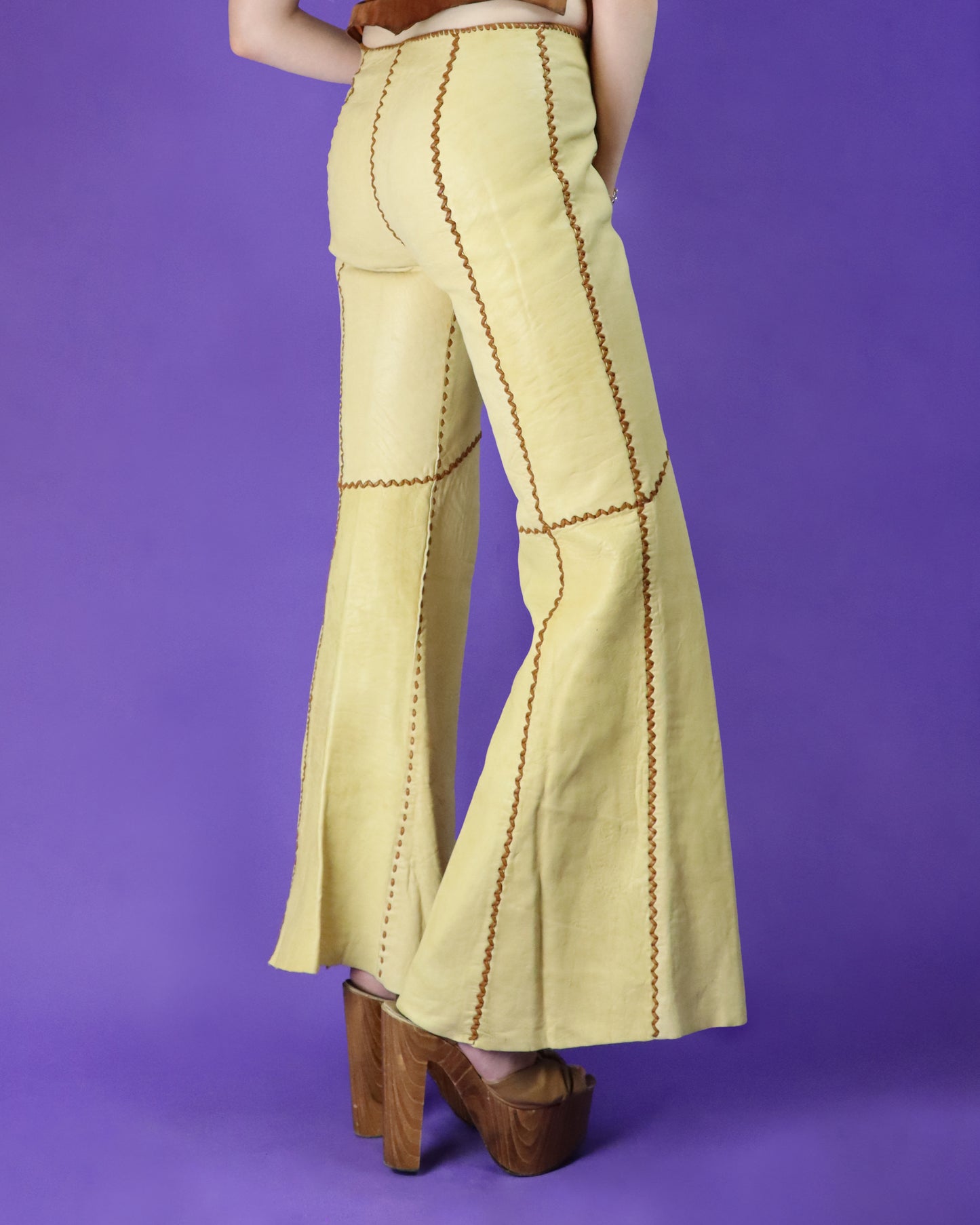 Vintage 1970s North Beach Leather Whipstitch Suit with Kenn Fung Illustration
