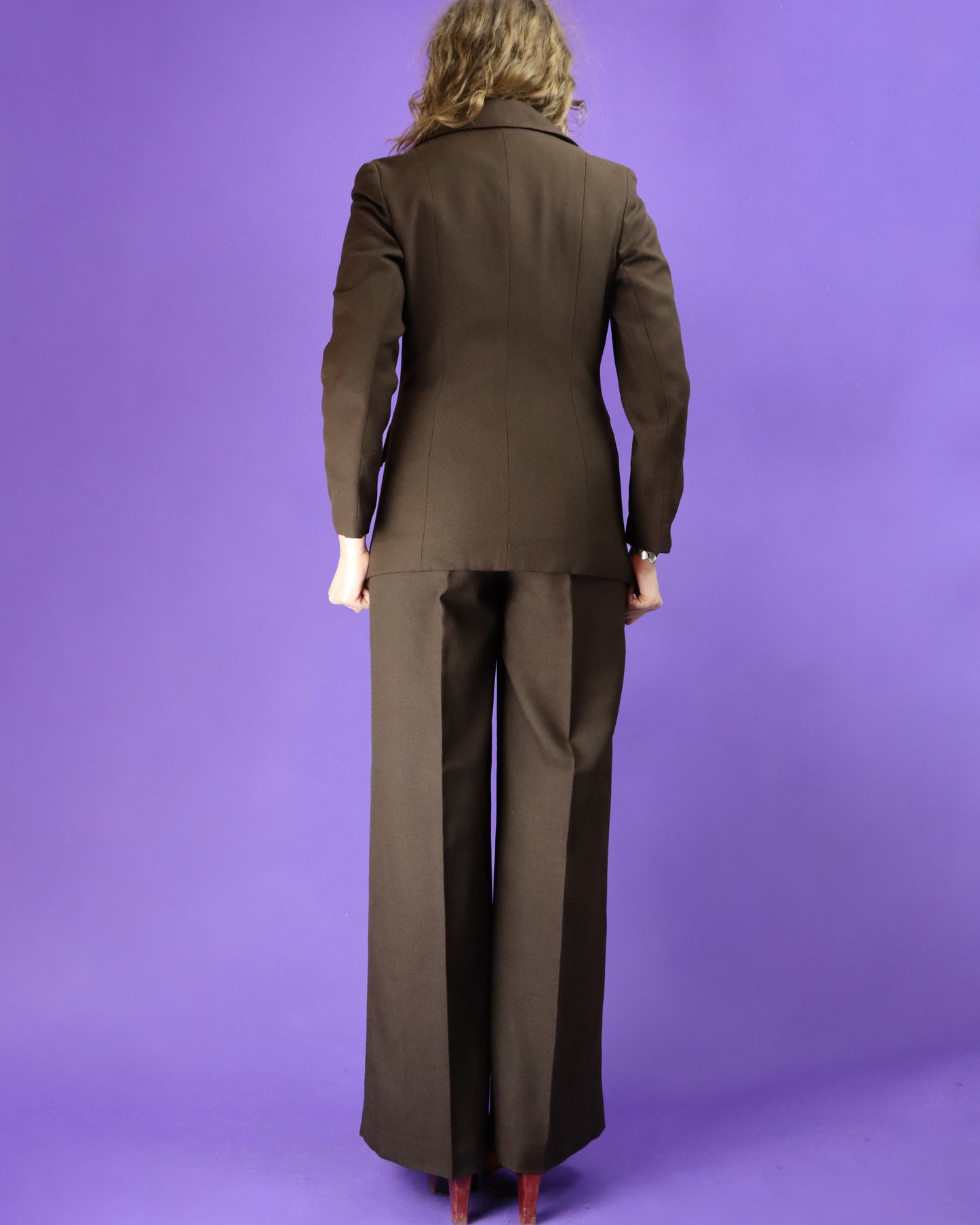 Vintage 1970s Brown 3 Piece Suit
