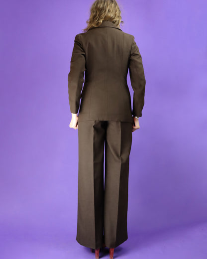 Vintage 1970s Brown 3 Piece Suit