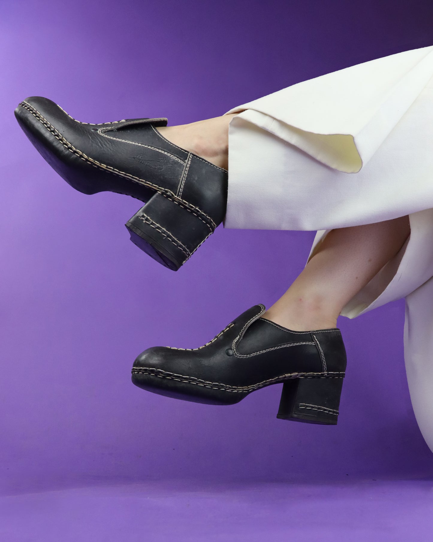 Vintage 1970s Deadstock El Padrino Whalebone Platform Shoes