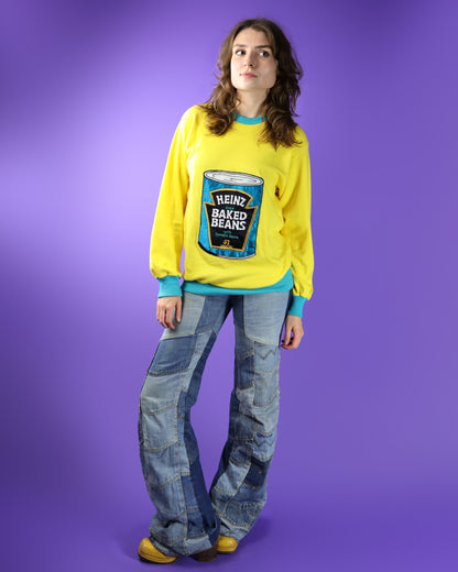 Vintage 1970s Satin Appliqué Heinz Beans T-Shirt