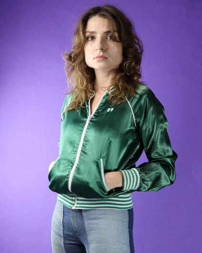 Vintage 1970s Hang Ten Satin Bomber Jacket