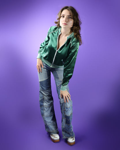 Vintage 1970s Hang Ten Satin Bomber Jacket