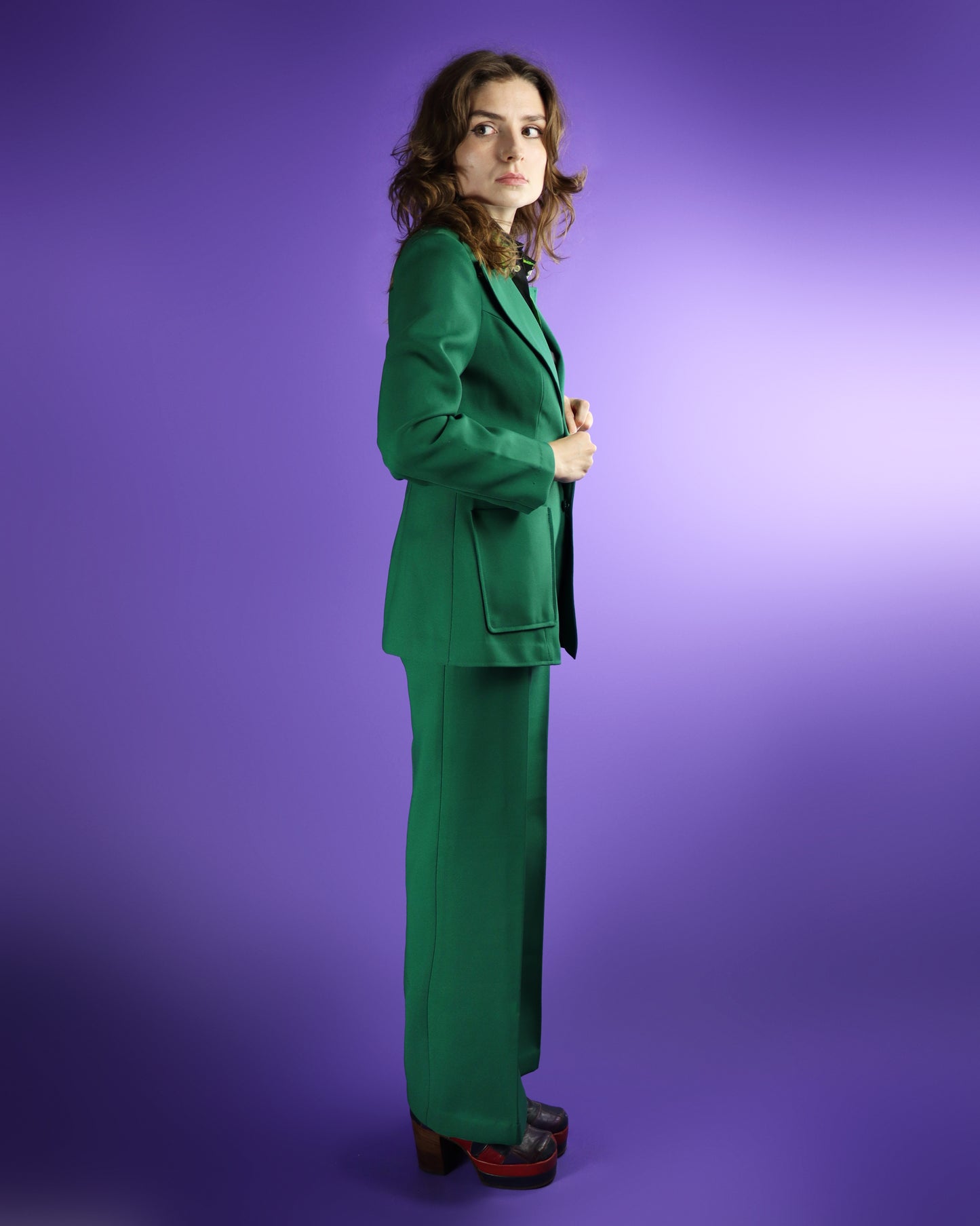 Vintage 1970s Spinney Green Suit Flares