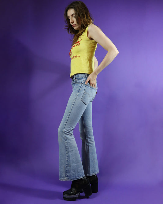 Vintage 1970s Levi's Orange Tab 684 Denim Flares