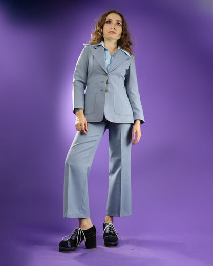 Vintage 1970s Blue Suit Set