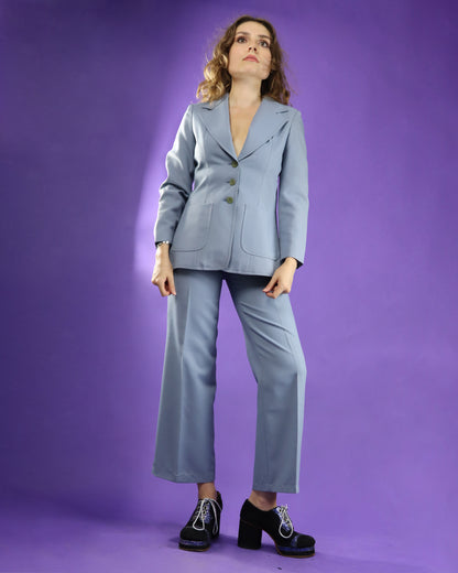 Vintage 1970s Blue Suit Set