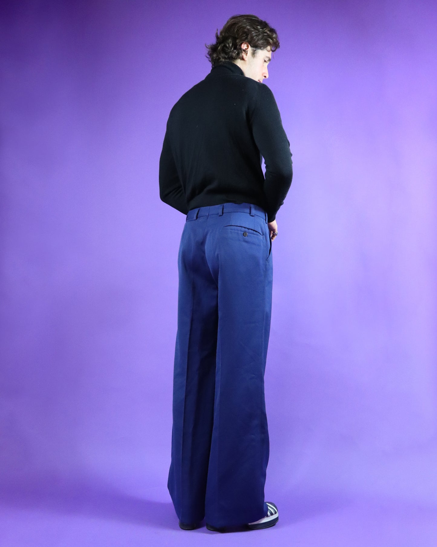 Vintage 1970s Tailored Blue Trousers