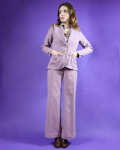 Vintage 1970s Heather 3 Piece Skirt with Flares and Skirt