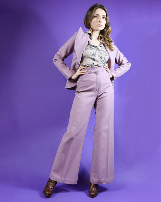 Vintage 1970s Heather 3 Piece Skirt with Flares and Skirt