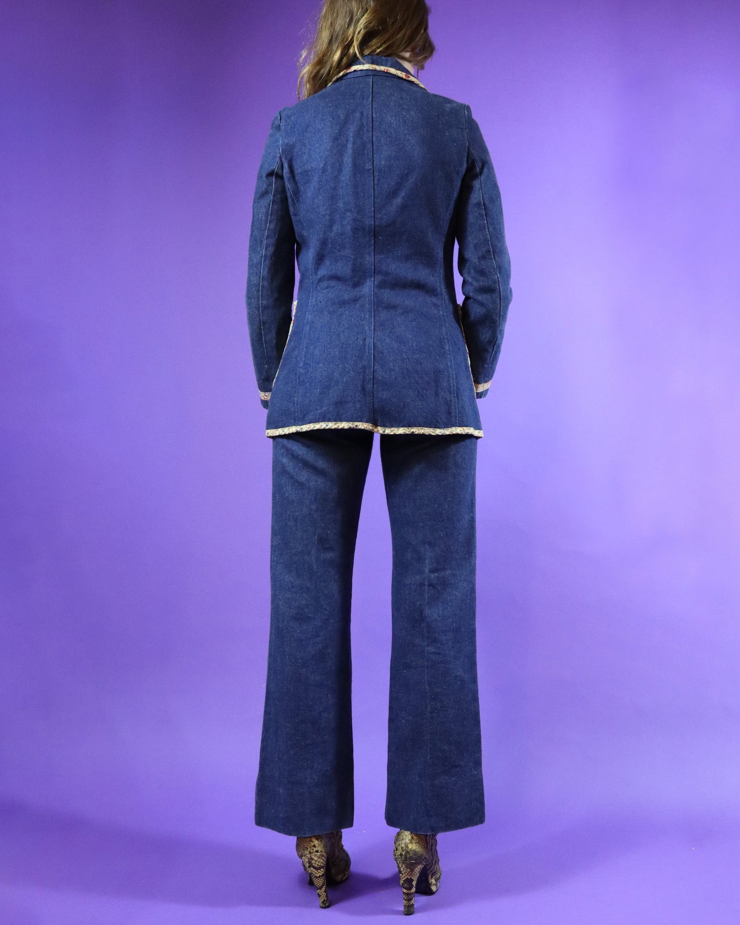 Vintage 1970s French Dressing Denim Suit