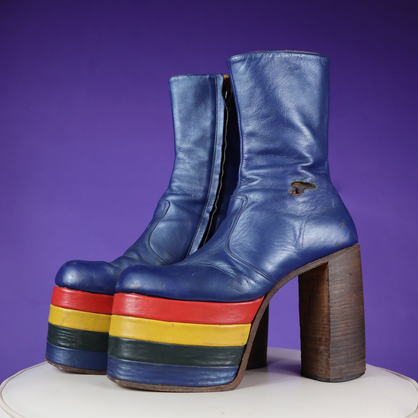 ULTIMATE Vintage 1970s Rainbow Stacks Platform Boots