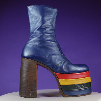 ULTIMATE Vintage 1970s Rainbow Stacks Platform Boots