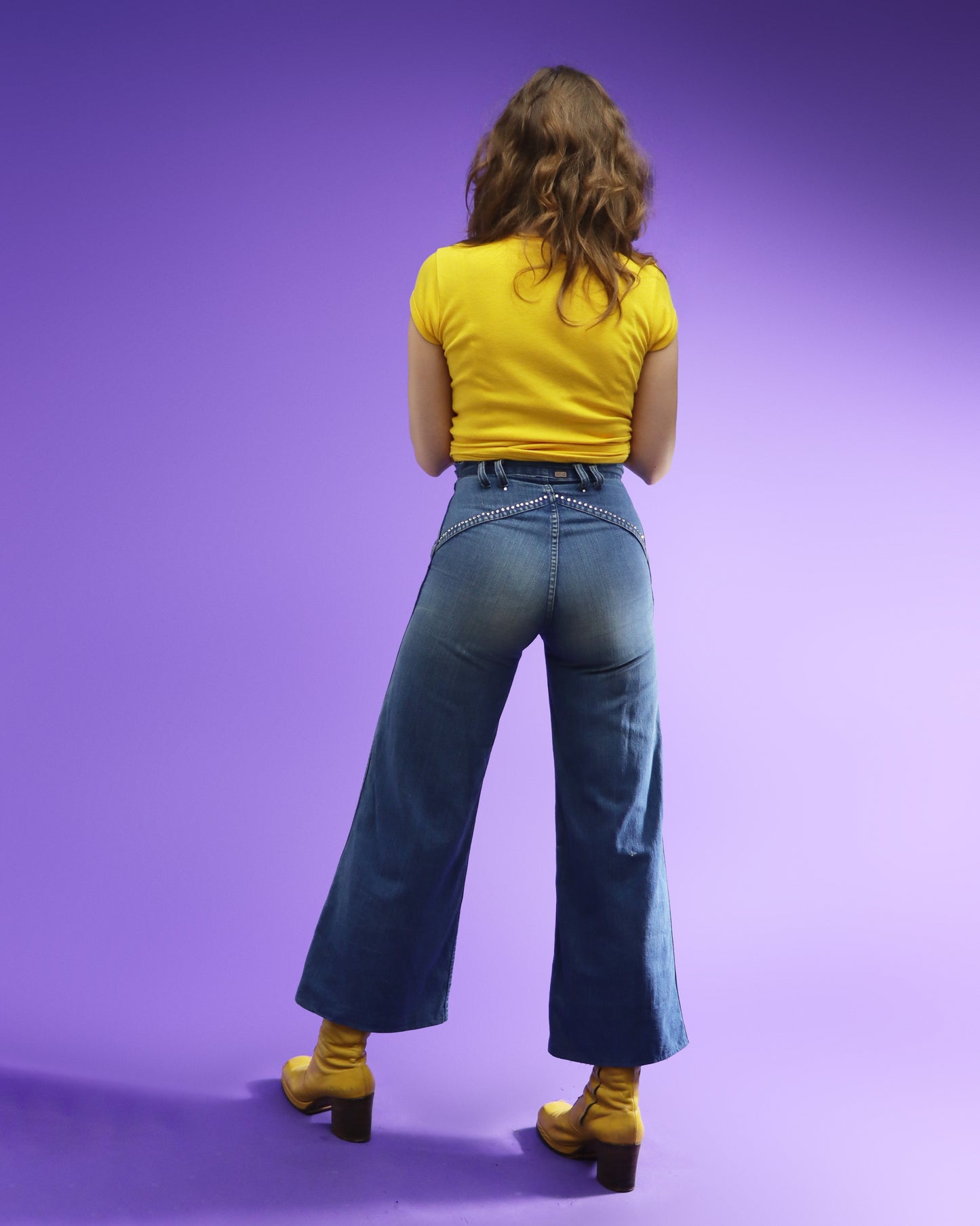 Vintage 1970s Rhinestone Studded Jeans