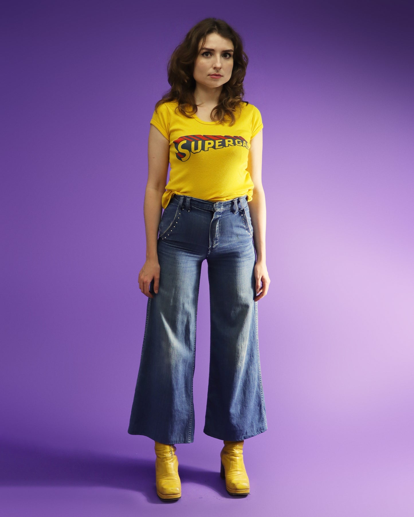 Vintage 1970s Rhinestone Studded Jeans