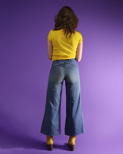 Vintage 1970s Rhinestone Studded Jeans