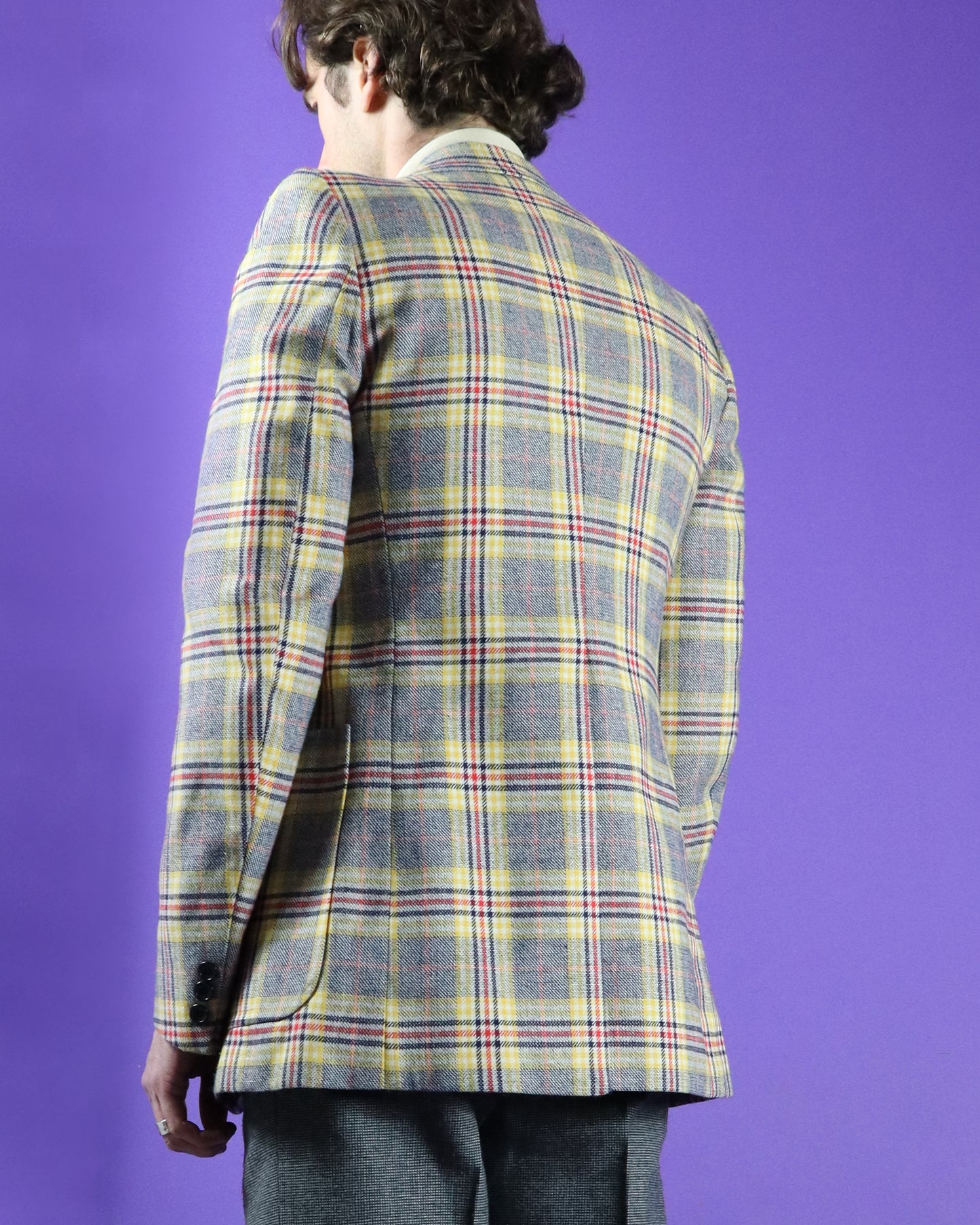 Vintage 1970s Plaid Blazer