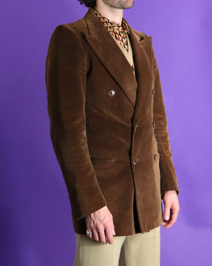 Vintage 1970s Double Breasted Velvet Blazer