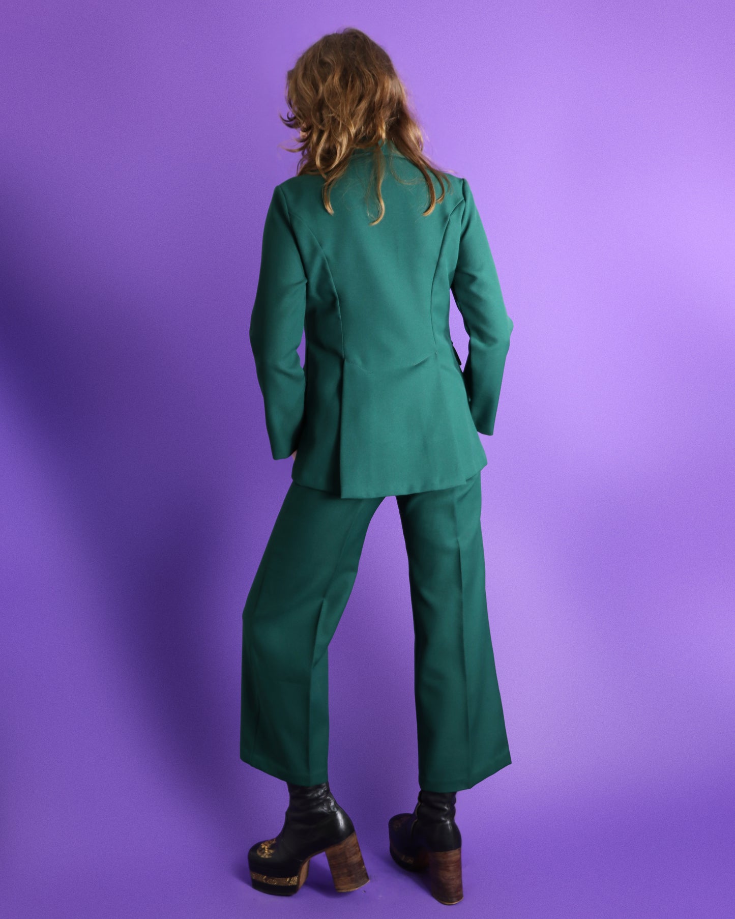 Vintage 1970s Bottle Green 3 Piece Suit