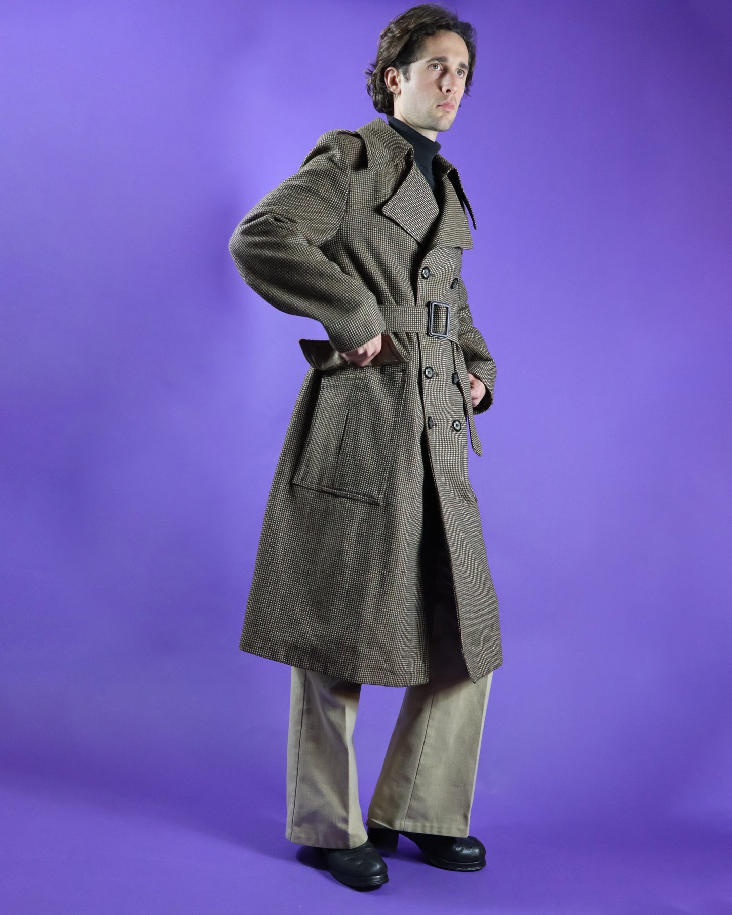 Vintage 1970s Woollen Trench Coat