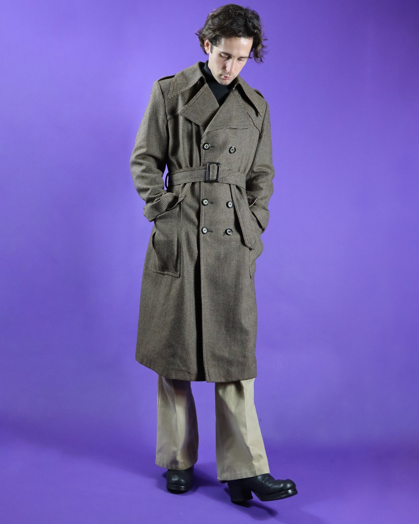 Vintage 1970s Woollen Trench Coat