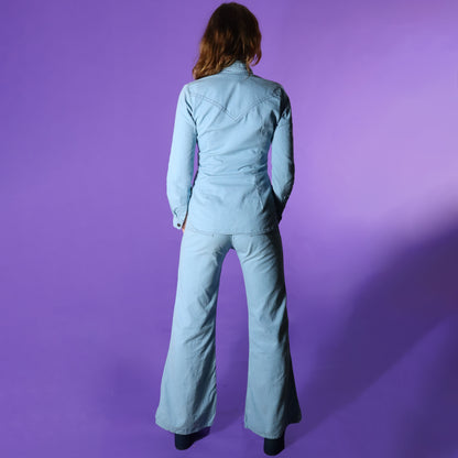 Vintage 1970s Blue Leisure Suit by Nitty Gritty