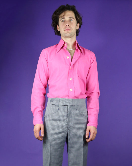 Vintage 1970s Bubblegum Pink Shirt