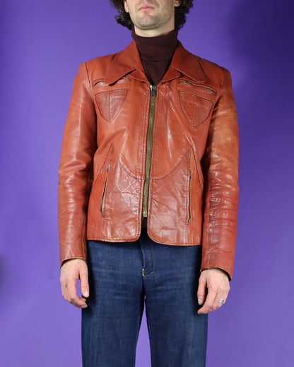 Vintage 1970s Chess King Leather Jacket