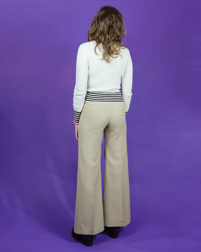 Vintage 1970s Beige Trouser Suit