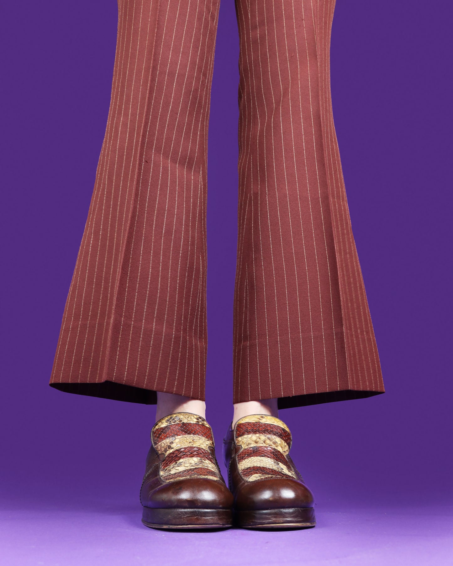 Vintage 1970s Antonio Fluxa Snakeskin Mule Platform Shoes