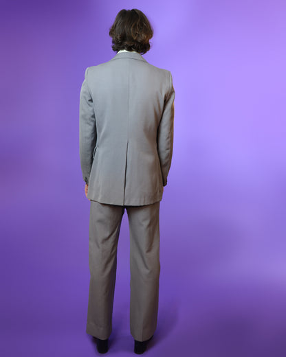 Vintage 1970s Grey 3 Piece Suit