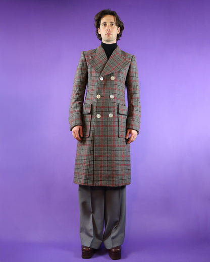 Vintage 1970s Rare Tweed Plaid Coat