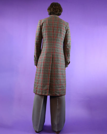 Vintage 1970s Rare Tweed Plaid Coat