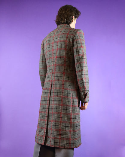 Vintage 1970s Rare Tweed Plaid Coat