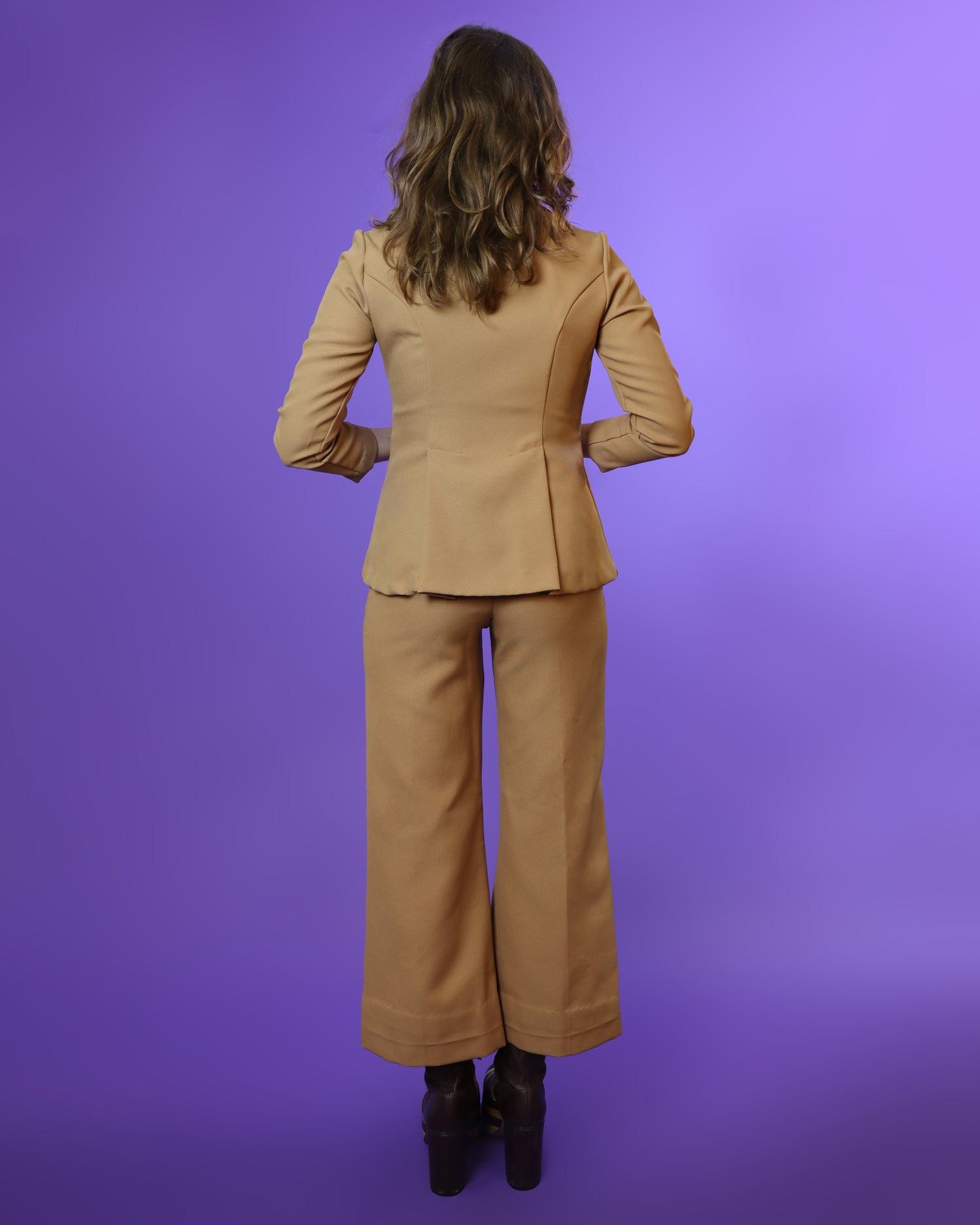 Vintage 1970s Tan 3 Piece Suit