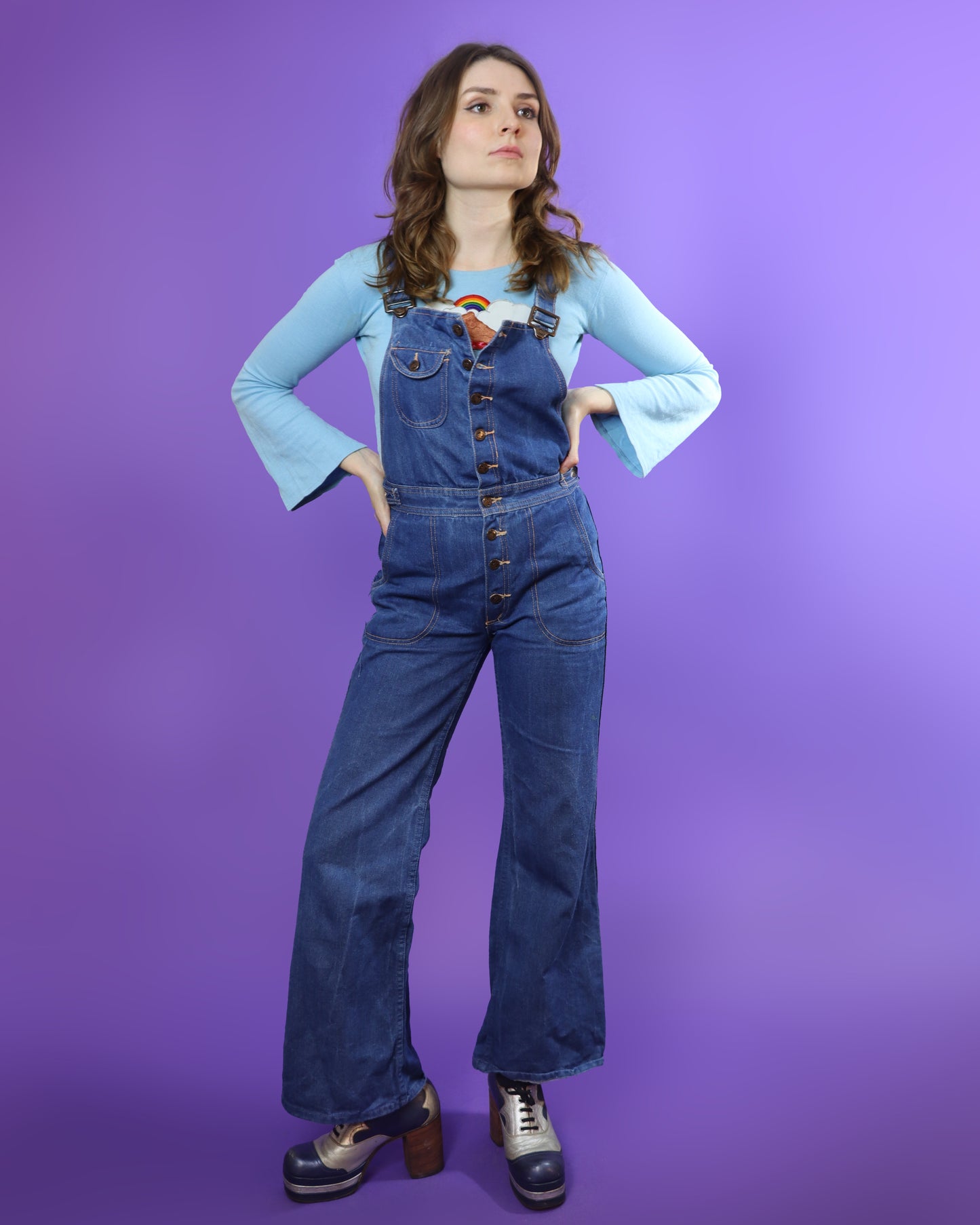 Vintage 1970s Hang Ten Denim Dungarees
