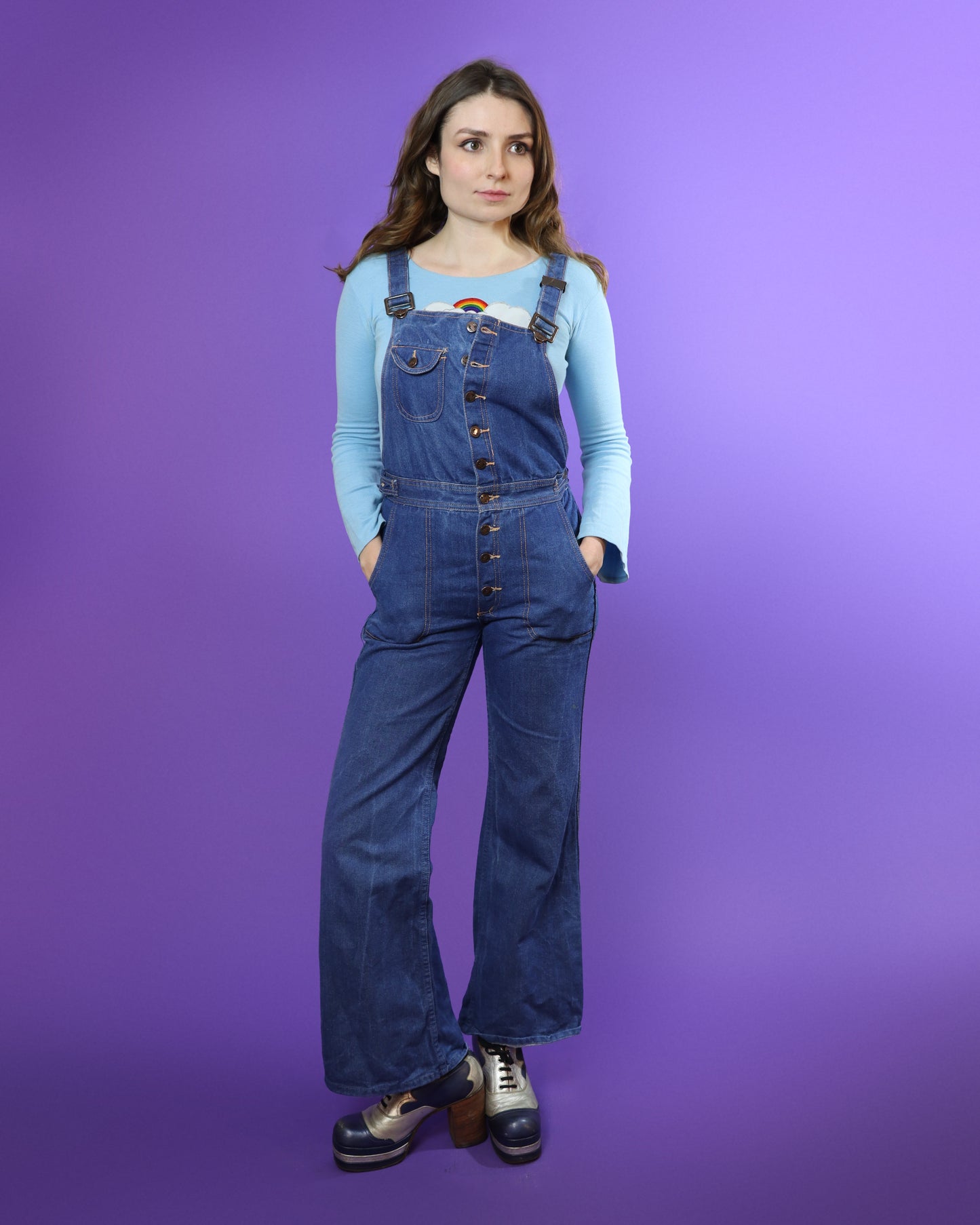 Vintage 1970s Hang Ten Denim Dungarees