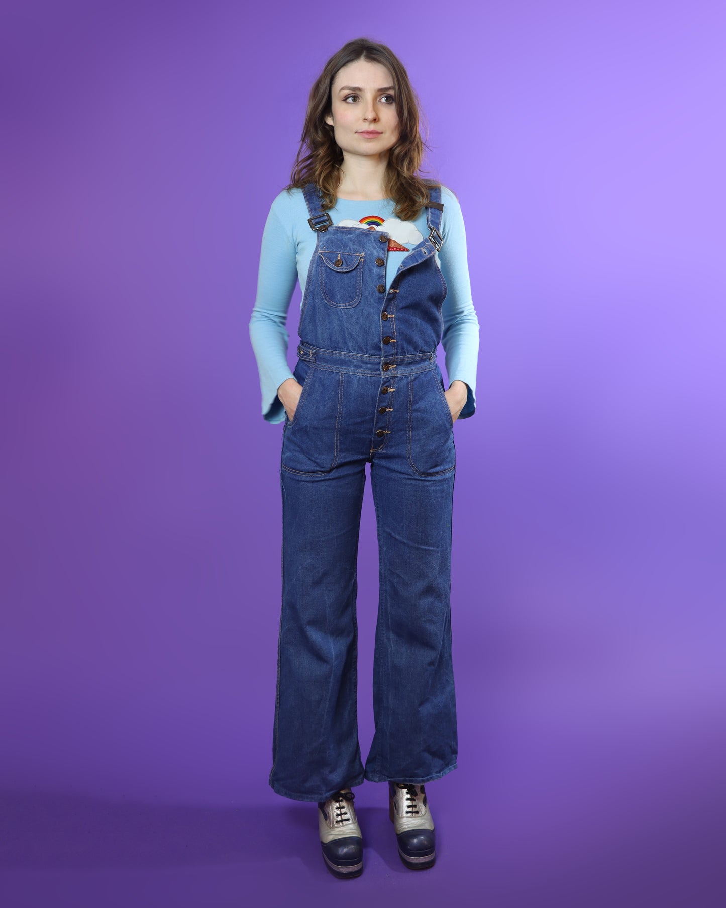 Vintage 1970s Hang Ten Denim Dungarees