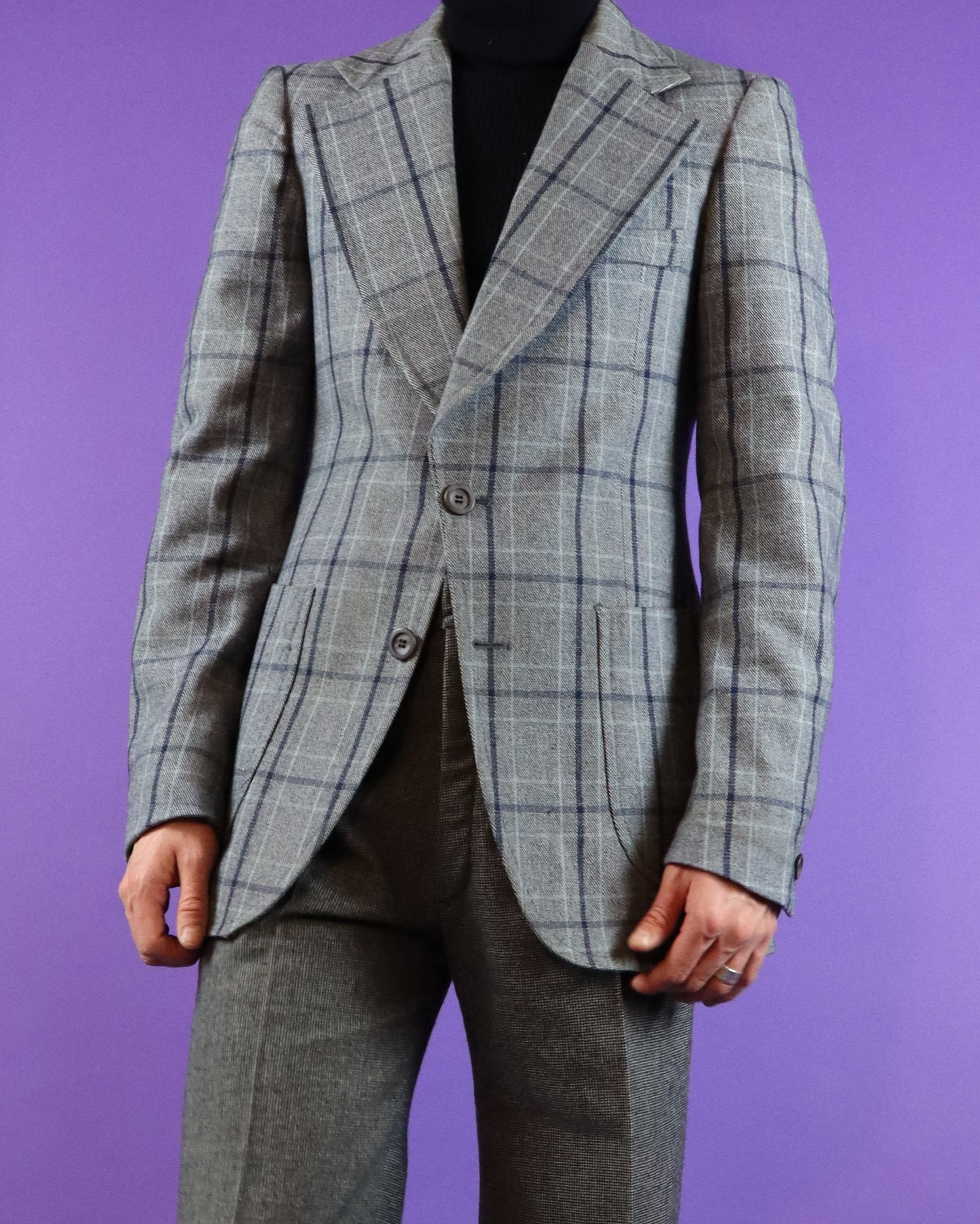 Vintage 1970s Plaid Blazer