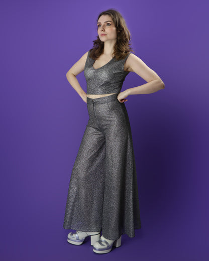 Vintage 1970s Lurex 2 Piece Suit Set