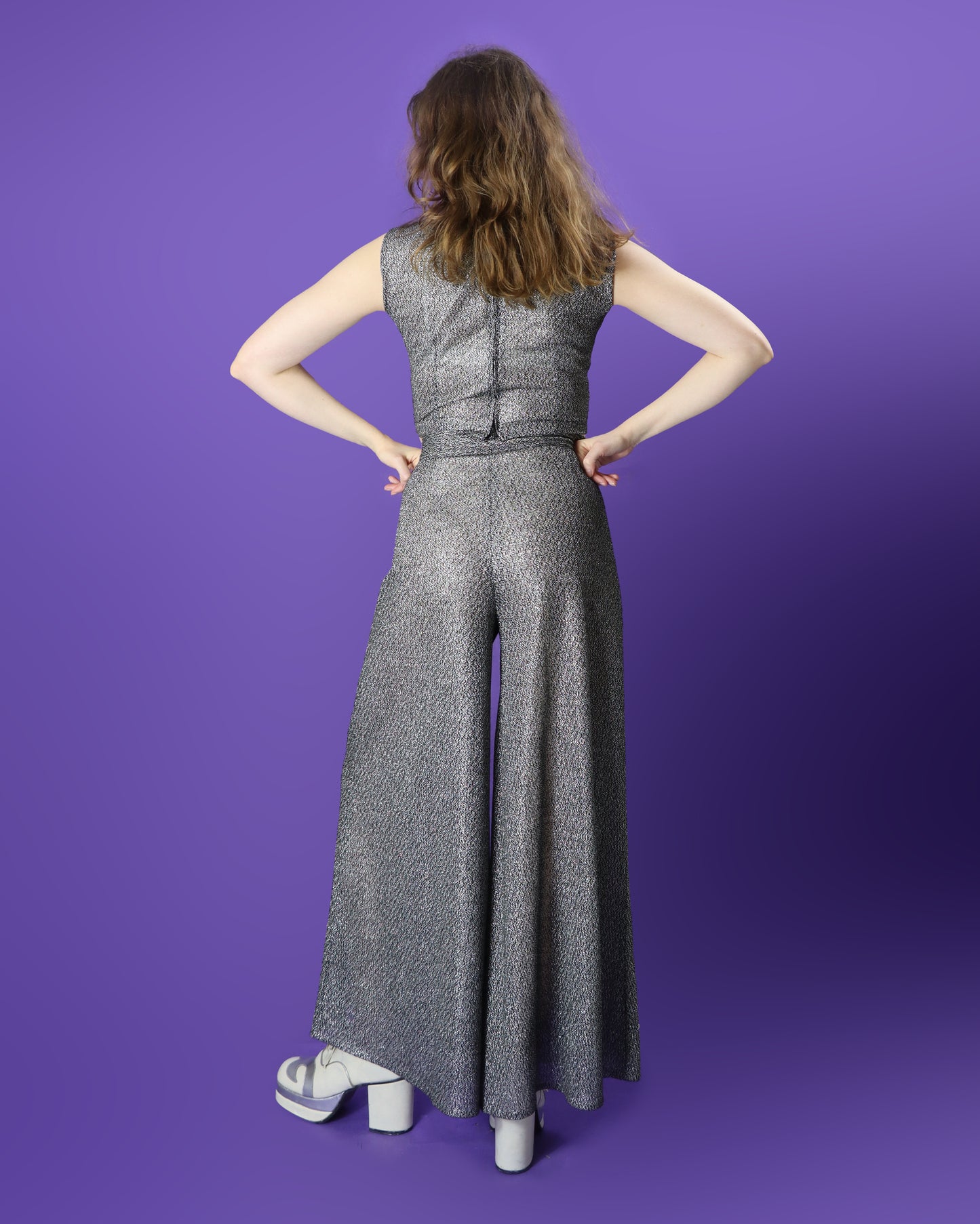 Vintage 1970s Lurex 2 Piece Suit Set