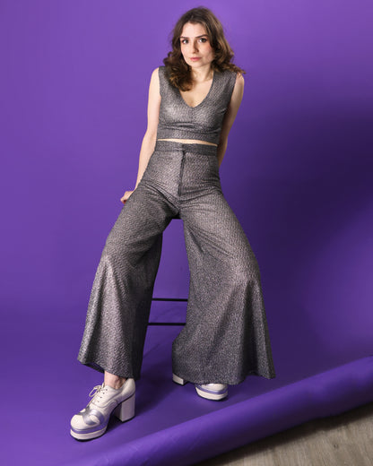 Vintage 1970s Lurex 2 Piece Suit Set