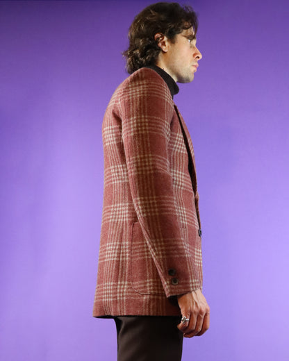 Vintage 1970s Plaid Wool Blazer
