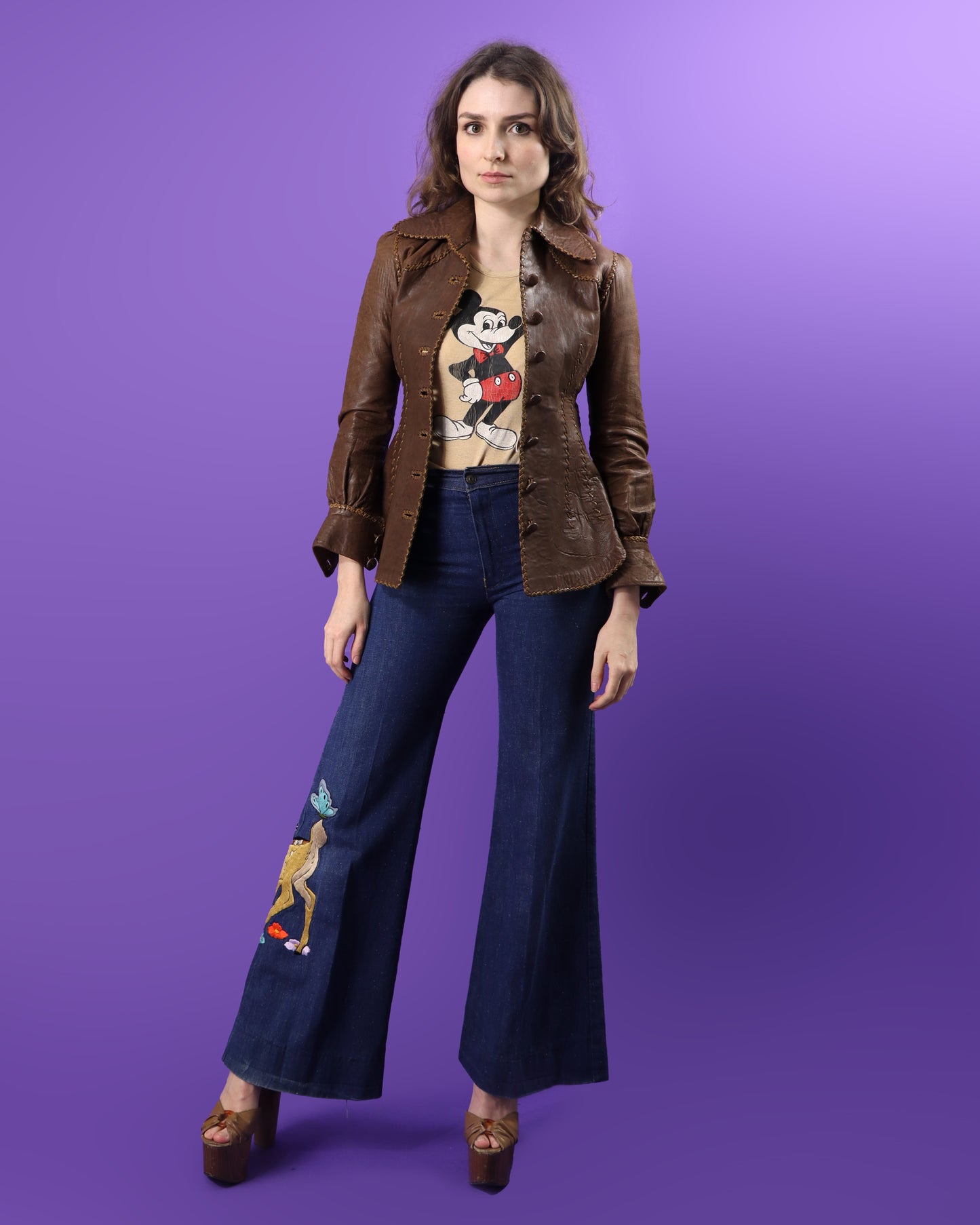 Vintage 1970s North Beach Leathers Chocolate Brown Shirt Jacket