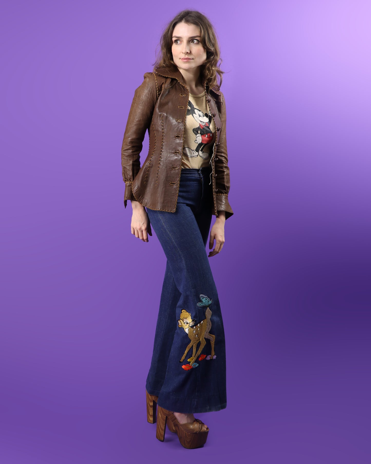 Vintage 1970s North Beach Leathers Chocolate Brown Shirt Jacket