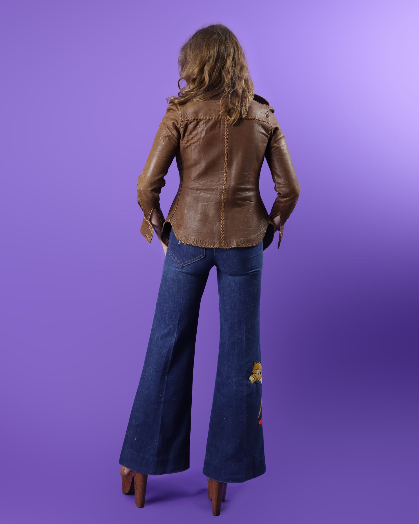 Vintage 1970s North Beach Leathers Chocolate Brown Shirt Jacket