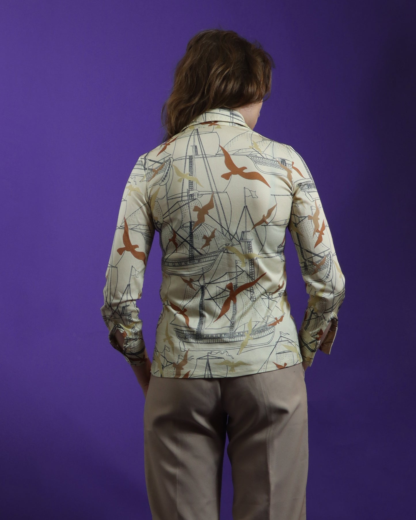 Vintage 1970s Dagger Collar Shirt