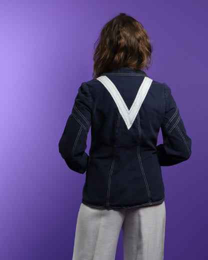 Vintage 1970s Roncelli Chevron Stripe Blazer