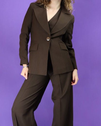 Vintage 1970s Brown 3 Piece Suit