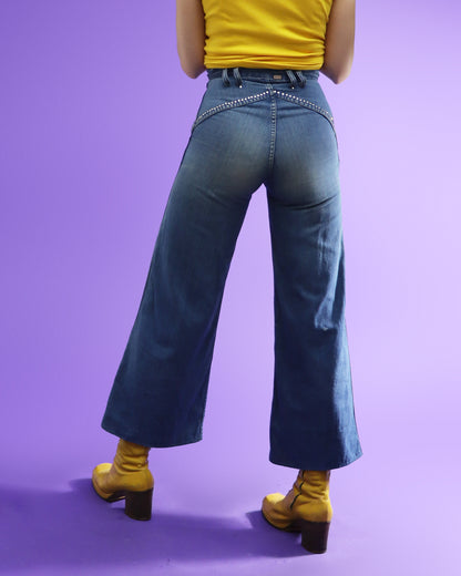 Vintage 1970s Rhinestone Studded Jeans